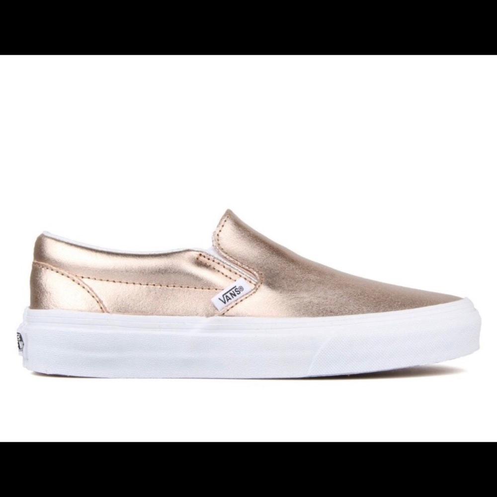 Rose gold metallic vans